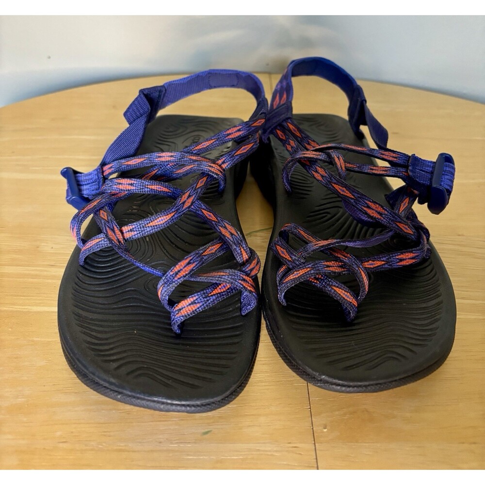 Chaco ZVOLV X2 Womens 9 40 EU Hiking Water Sandal Volcanic Blue Orange EUC